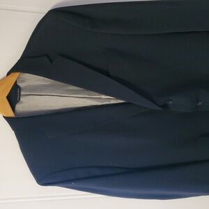 Banana Republic Mens Lanificio F.LLI Cerruti Black Wool Tailored Fit Blazer 42R